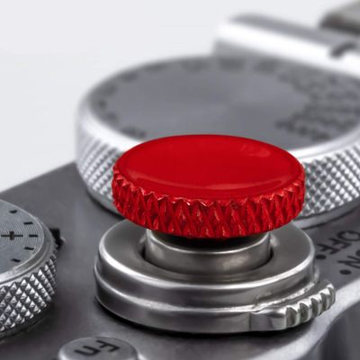Fuji Shutter Release Button Accessories: Fujifilm Camera Soft Shutter Button - Red Shutter Button for Canon Nikon Leica Film X100V X100F Xt5 Xt4 Xt3 Xt2 Xt30 Xt20 Xt10 Xpro3 Xpro2 Xpro1