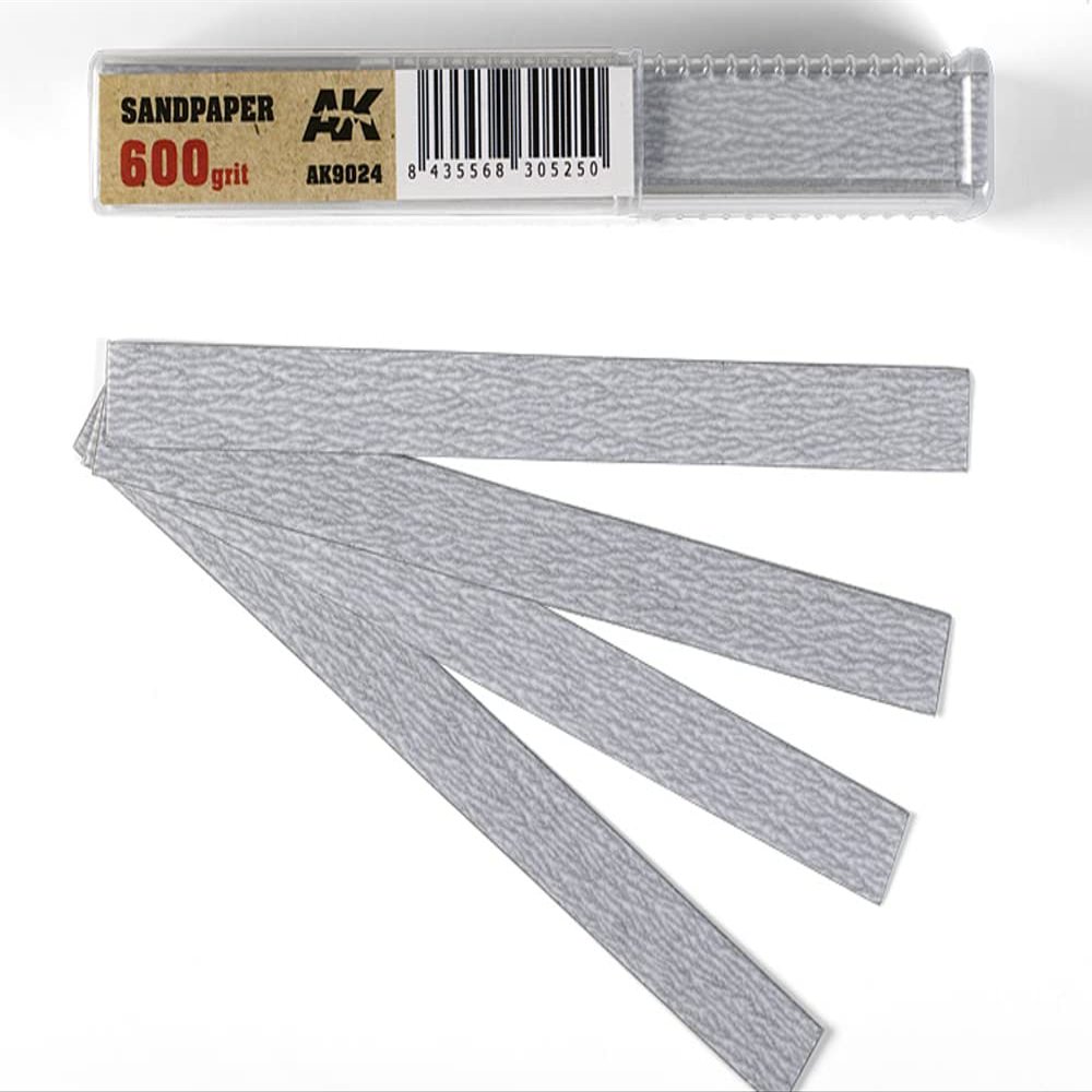 AK Interactive Dry Sandpaper 600 grit x 50 Units - Plastic Model Tools & Accessories # 282