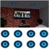 Rockville HC65B-LED 500-Watt 6.5-in 2-Way in-Ceiling Home Theater Speakers, Blue LED, Kevlar Cone, Swivel Tweeter, 8-Ohm, 4-Piece view 1