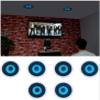 Rockville HC85B-LED 8-in 2-Way 700-Watt peak/240-Watt RMS 8-ohm in-Ceiling Home Theater Speakers, Blue LED Illumination, Kevlar Cone woofer, 6-Piece