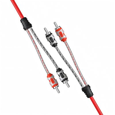 Cerwin Vega Mobile CV 1 Female to 2 Male Twisted RCA Y-Cable w/Dual Molded Ends - RVY2M