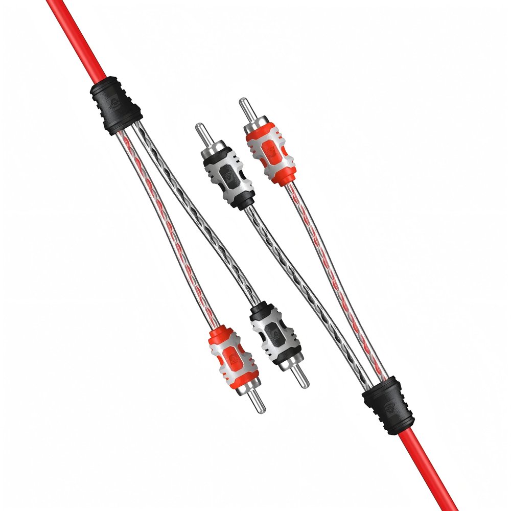 Cerwin Vega Mobile CV 1 Female to 2 Male Twisted RCA Y-Cable w/Dual Molded Ends - RVY2M
