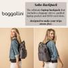 Baggallini Soho Backpack - Travel Laptop Backpack for Women - Lightweight Water-Resistant Luggage Bag, Smoke/Faux Python view 2