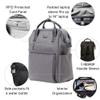 Baggallini Soho Backpack - Travel Laptop Backpack for Women - Lightweight Water-Resistant Luggage Bag, Smoke/Faux Python view 3