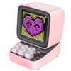 Divoom Ditoo Retro Pixel Art Game Bluetooth Speaker with 16X16 LED App Controlled Front Screen (Pink) view 1