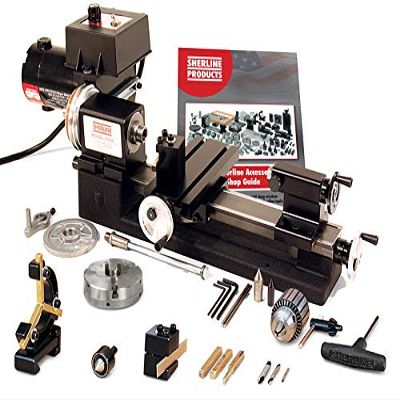 Sherline 4500B (INCH Version) 3.5" X 8 Lathe with Zero Adjustable Handwheels + Package B (CNC Upgrade not Included but can be Purchase Separately.)