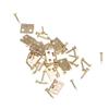 NUOBESTY 12pcs Mini Hinges Cabinet Closet Hinges with 48pcs Screws for 1:12 Dollhouse Miniature Furniture view 1