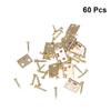 NUOBESTY 12pcs Mini Hinges Cabinet Closet Hinges with 48pcs Screws for 1:12 Dollhouse Miniature Furniture view 2