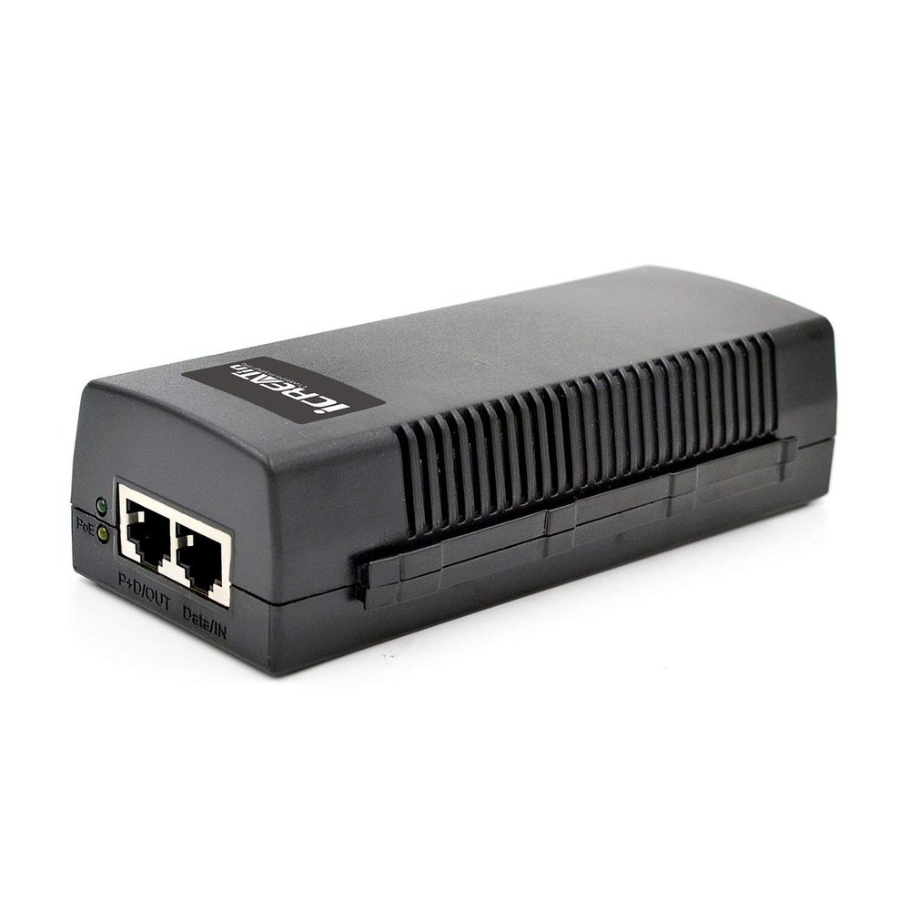 60W Gigabit PoE++ Injector - 10/100/1000Mbps, RJ45 Shielded, IEEE 802.3af/at/BT Compliant, PoE Switch Powerline Network Adapter for High Power Ethernet Devices, Up to 328ft