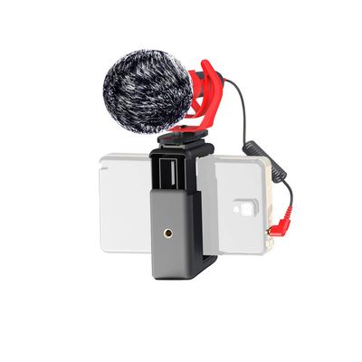 DigiPower Professional High Performance Cardioid Compact Shotgun Microphone w/Deadcat Wind Protector for Mirrorless Cameras, DSLRs, and Smartphones