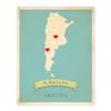 Children Inspire Design My Roots Argentina Wall Map 11x14, Kid's Argentina Map Wall Art, Wall Art Print, Nursery Decor, Nursery Wall Art view 1
