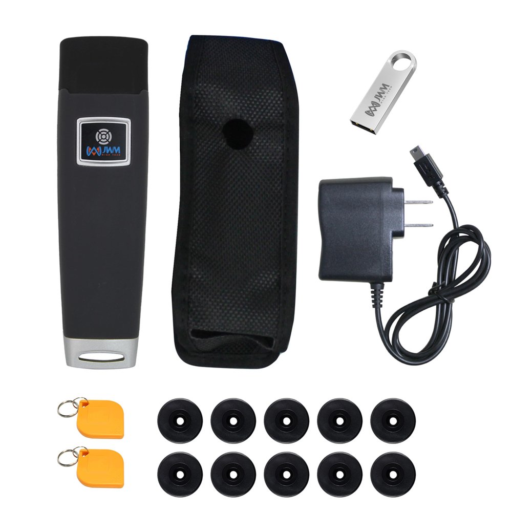 JWM Guard Tour Patrol System, 125kHz RFID Security Patrol Wand with LCD Screen, Professional Guard Monitoring Attendance System