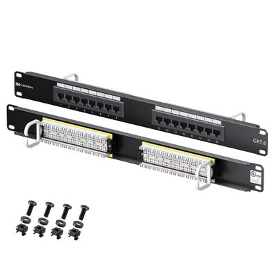 Cable Matters [UL Listed] 10Gbps 16 Port Cat6 Patch Panel, 1U