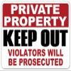 Warning Video Audio Surveillance | No Trespassing Protected 24 HR Cameras Private Property CCTV Stickers/Signs (4" x 6" Sticker, Private Property Keep Out) view 1