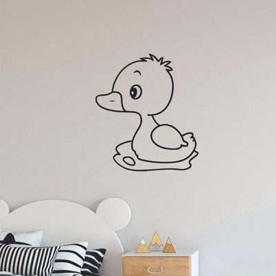 Baby Duck Cute Ducks Animals Animal Children Cartoon Wall Sticker Art Decal for Girls Boys Room Bedroom Nursery Kindergarten House Fun Home Decor Stickers Wall Art Vinyl Decoration Size (10x10 inch)