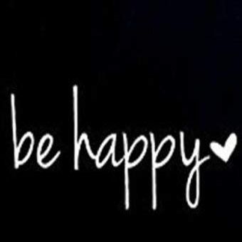 acrazyfool decals Be Happy White 6 Vinyl Decal Sticker Car Laptop Yeti Windows, Walls, Laptops, ipads, etc
