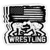 Chilli Purple American Flag Wrestling USA Flag Wrestling Gift Decorations - 4x3 Vinyl Stickers, Laptop Decal, Water Bottle Sticker (Set of 3) view 1