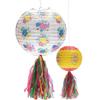 Fun Express Fiesta Floral Hanging Paper Lanterns 8"-10", 2 Pieces view 1