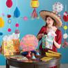Fun Express Fiesta Floral Hanging Paper Lanterns 8"-10", 2 Pieces view 3