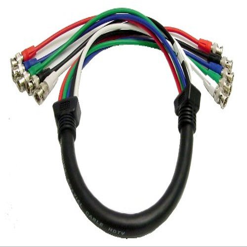 Calrad 55-611-20, Shielded RGB Video Cable 5 BNC Males 20'