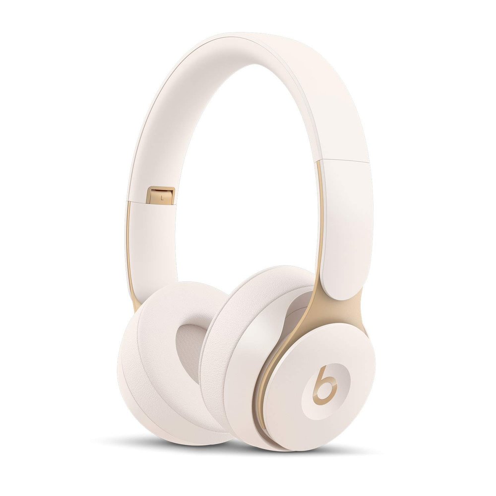 Beats Solo Pro Wireless NC On-Ear Headphones - More Matte Collection Ivory (Renewed)