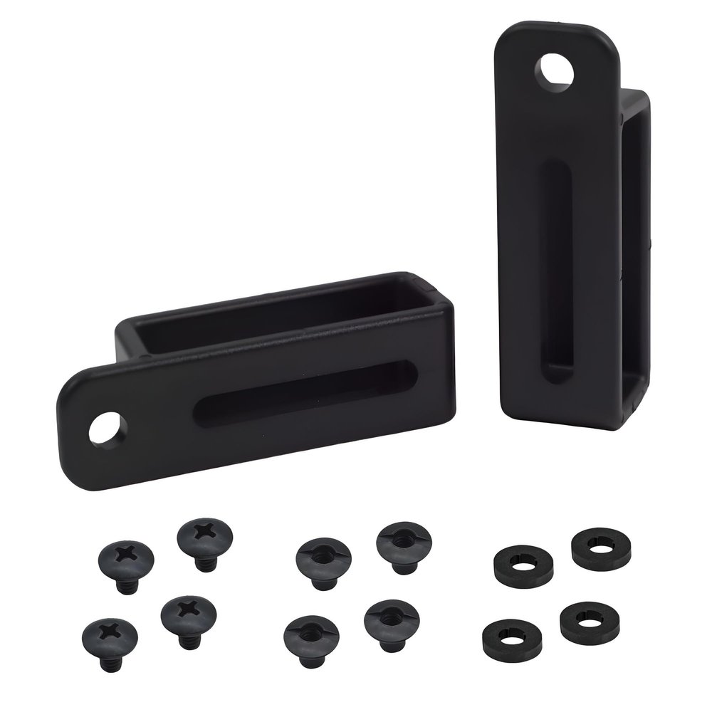 HolsterBuilder Kydex Enclosed Slotted Belt Loops for OWB Holsters  1.5" Tactical Belt Attachment  Injection Molded with 0.75" Hole Spacing  Includes Mounting Hardware (Pair)