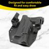 HolsterBuilder Kydex Enclosed Slotted Belt Loops for OWB Holsters  1.5" Tactical Belt Attachment  Injection Molded with 0.75" Hole Spacing  Includes Mounting Hardware (Pair) view 3