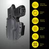 HolsterBuilder Kydex Enclosed Slotted Belt Loops for OWB Holsters  1.5" Tactical Belt Attachment  Injection Molded with 0.75" Hole Spacing  Includes Mounting Hardware (Pair) view 4