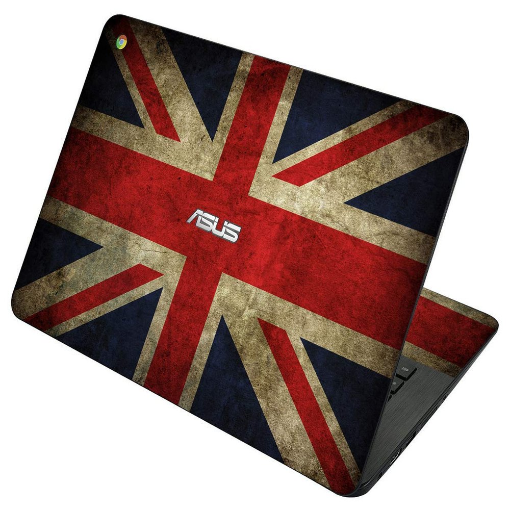 LidStyles Vinyl Protection Skin Kit Decal Sticker Compatible with ASUS Chromebook C300 (British Flag)