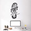 Foot In Front Of The Other Marathon Running Motivation Quote Wall Sticker Art Decal for Girls Boys Room Bedroom Gym Studio House Fun Home Decor Stickers Wall Art Vinyl Decoration Size (20x18 inch) view 2