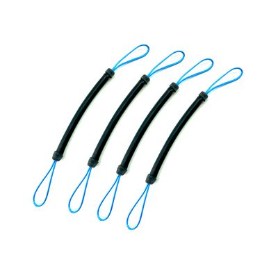 SPEARFISHING WORLD 3/8" Bungee/Shock Cord for Speargun Muzzle Shooting Line - Two Loops of 1000 lb Dyneema Line (4-Pack)