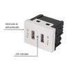2 Port USB 1.5 modules, line Spanish, color white view 2