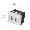 2 Port USB 1.5 modules, line Spanish, color white view 3