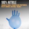 Cestus Azul, 5 Mil Nitrile Gloves, Disposable Gloves, Latex-Free, Powder-Free, Non-Sterile, Air-Tested, Textured (Box of 100, Medium) view 3