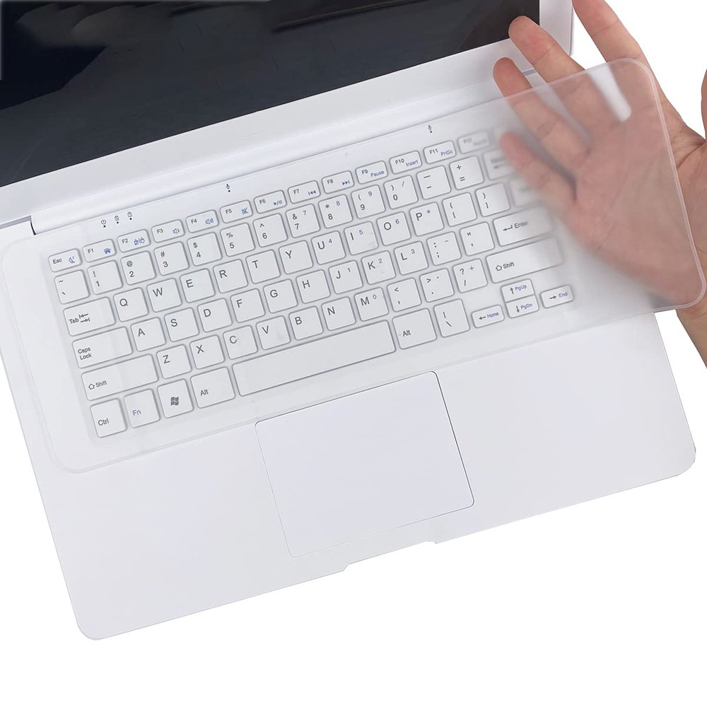 14.48" x 5.2" Universal Keyboard Cover Skin Design for 15.6"-17.3" Laptop Notebook with Numeric Keypad Keyboard, Ultra Thin Silicone Waterproof Keyboard Cover Protector-Clear