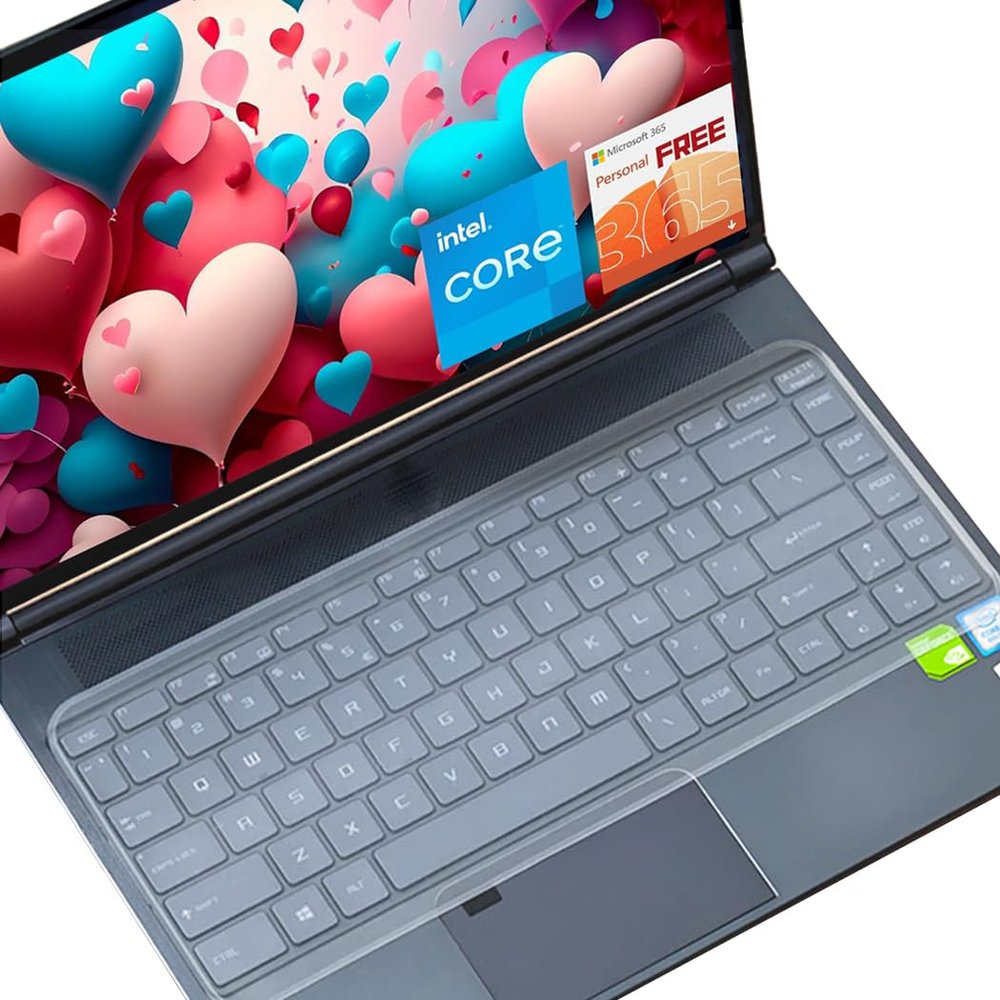 13.3" 13.5" 14" Universal Laptop Keyboard Cover Skin (12.48" x 5.2") for 13.3"-14" Laptop Notebook (Without Numeric Keypad Keyboard), Ultra Thin Silicone Waterproof Keyboard Cover Protector