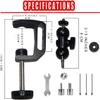 2-Be-Best Mini Projector Mount, Articulating Clamp Mount, 360 Flexible, Compatible with Projector, Camera, LED Light, 1 Year Warranty view 3