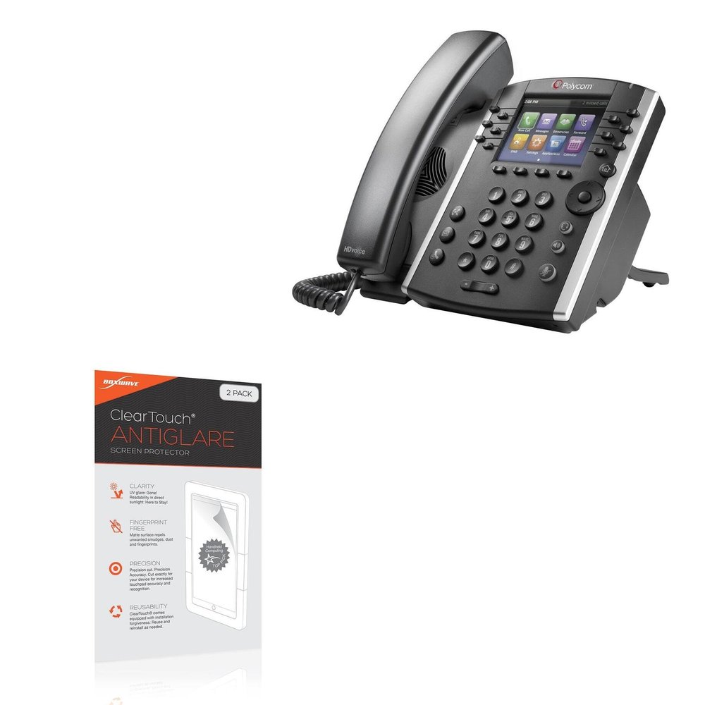 BoxWave Screen Protector Compatible with Polycom VVX 411 - ClearTouch Anti-Glare (2-Pack), Anti-Fingerprint Matte Film Skin