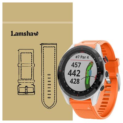 200Pcs Compatible for Garmin Approach S62 Band, Blueshaw Classic Soft Silicone Replacement Watch Band Straps for Garmin Approach S62 Watch (Orange)
