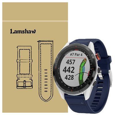 200Pcs Compatible for Garmin Approach S62 Band, Blueshaw Classic Soft Silicone Replacement Watch Band Straps for Garmin Approach S62 Watch (Blue)
