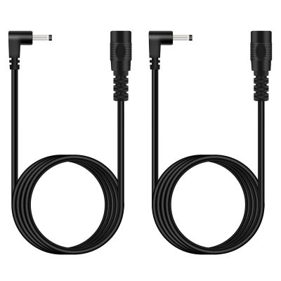 DC Power Extension Cable, 3.5mm x 1.35mm Extension Cord, 2-Pack 6FT 90 Degree Right Angle Male to Female Plug Jack Power Supply Adapter Cable for CCTV Surveillance Security Camera LED Strip