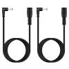 DC Power Extension Cable, 3.5mm x 1.35mm Extension Cord, 2-Pack 6FT 90 Degree Right Angle Male to Female Plug Jack Power Supply Adapter Cable for CCTV Surveillance Security Camera LED Strip view 1