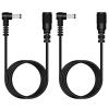 DC Power Extension Cable, 5.5mm x 2.1mm Extension Cord, 2-Pack 6FT 90 Degree Right Angle Male to Female Plug Jack Power Supply Adapter Cable for CCTV Surveillance Security Camera Monitor LED Strip view 1