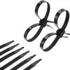 Boao 20 Pcs 9.85 x 0.5 Inch Zip Ties Double Sided Cable Ties Disposable Heavy Duty Zip Wraps Flex Nylon Restraints view 1