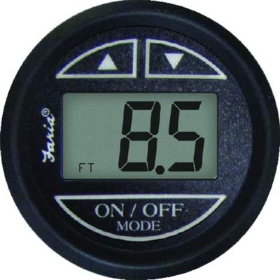 Faria Instruments Euro Black Depth-transom Mount F12850