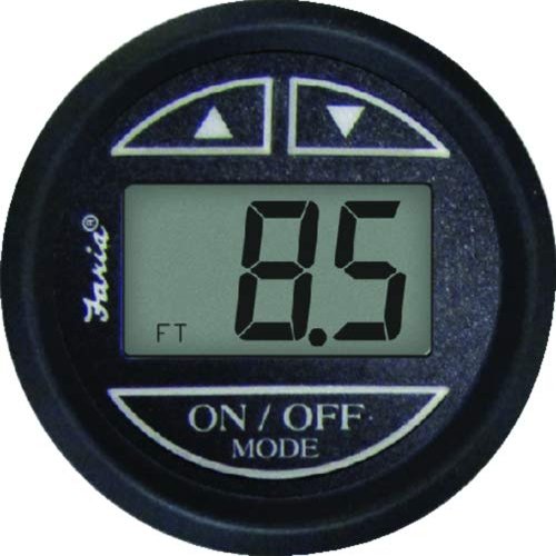 Faria Instruments Euro Black Depth-transom Mount F12850