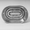 Pearl Metal HB-4147 At Aqua Slim Oval Washtub, 13.4 x 9.1 inches (34 x 23 cm), Stainless Steel, Silver view 3