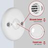 ENERLITES Ultrasonic and PIR Dual Technology Occupancy Sensor, 360 Degree Field of View, 1,600 Sq Ft Coverage, Commercial Grade, MDC-50V-W, White view 3