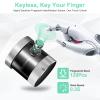 Geek Smart Door Lock - Keyless Fingerprint and Touchscreen Digital Door Lock, Secure Bluetooth, Easy Install, Great for Airbnb, Hotels and Offices, Homes, Apartments- Silver view 2