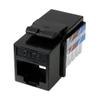 Cat6 Keystone Jack, 10-Pack, Black view 1